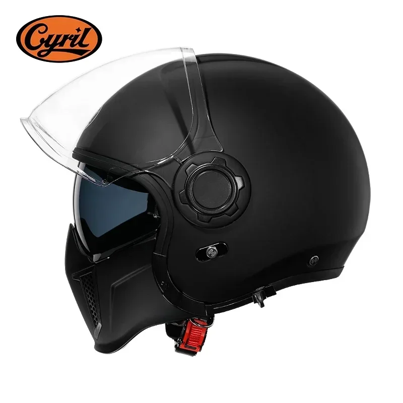 Modular Motorcycle Helmet Full Face Open Face Retro Helme DOT ECE ONGESCHICHTEN CYRIL OP12A Capacete De Moto