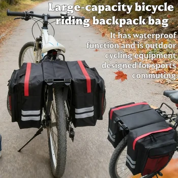 Hochkapazitäts-Doppelseitige Fahrrad-Gepäckträgertasche mit Robuster Reisetasche für Radfahren, Pendeln