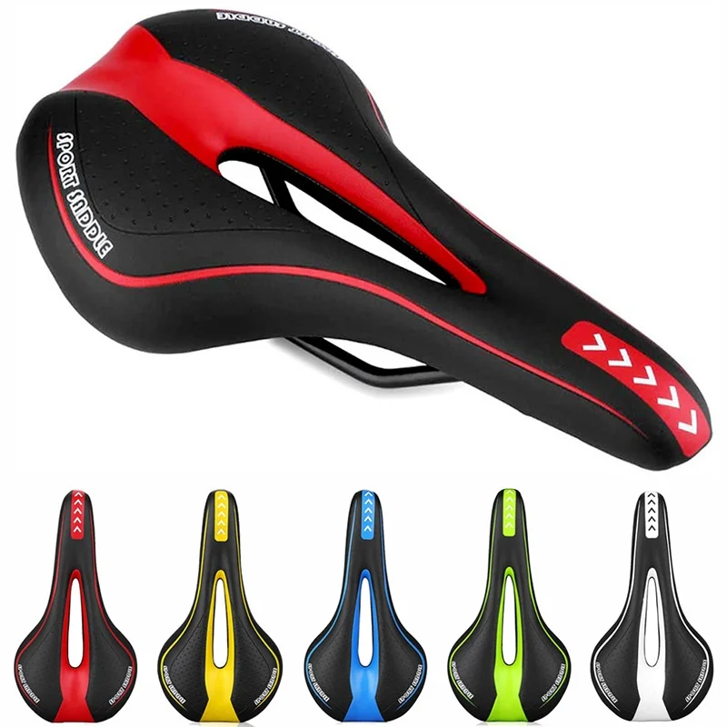 Fahrradsattel MTB Mountain Road Bike Sitz Hohlgel Bequemes Fahrradkissen Heimtrainer Sattel für Männer