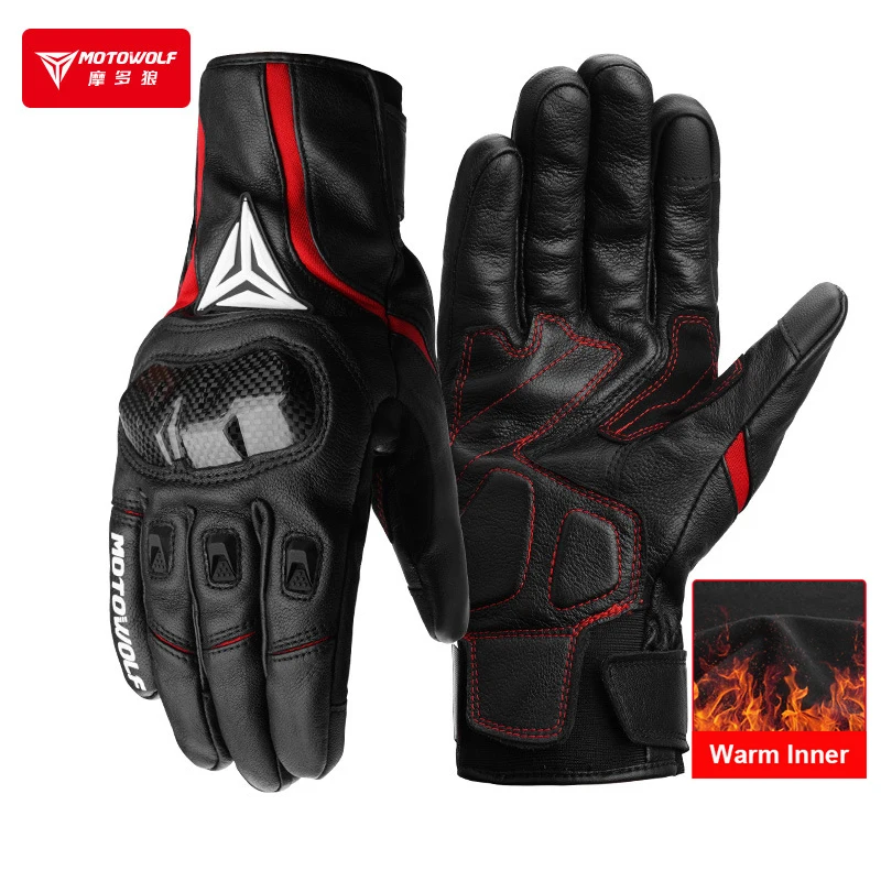 Motorrad Handschuhe Männer Leder Handschuhe Sommer Radfahren Motorrad – Bild 6