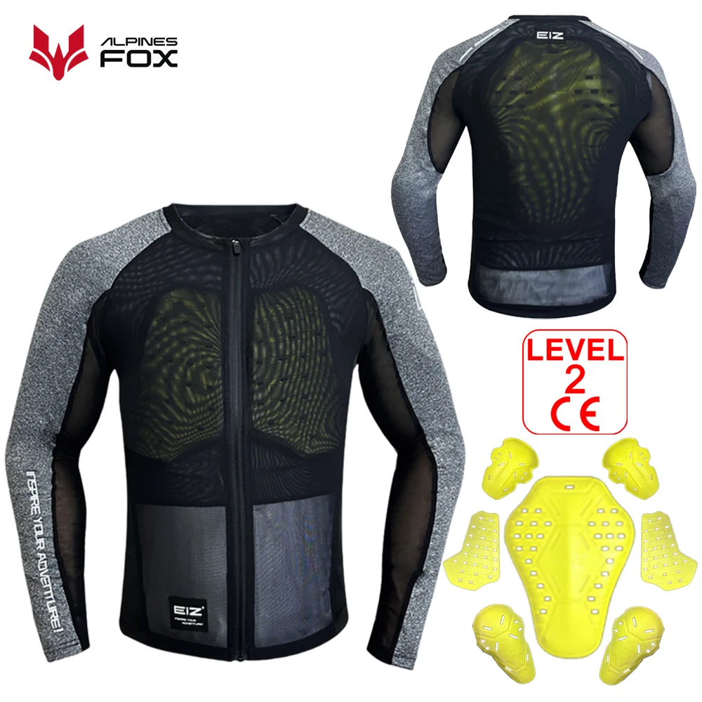Herren Motorradjacke Sommer Atmungsaktive Motocross Körperschutz Elastische Fahrer Rennjacke Kleidung