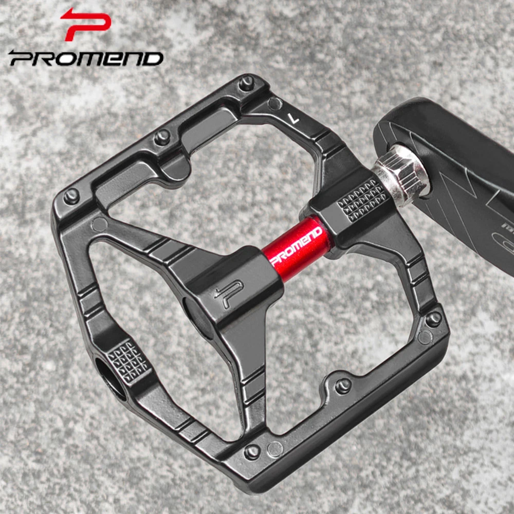 PROMEND MTB Fahrradpedal Anti-Rutsch-Doppel-DU-Lager Leichtes Pedal aus Aluminiumlegierung Breite
