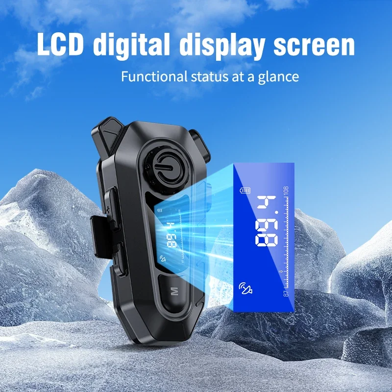 Bluetooth 5.3 Motorradhelm-Intercom-Headset Drahtloses Intercom-System – Image 5