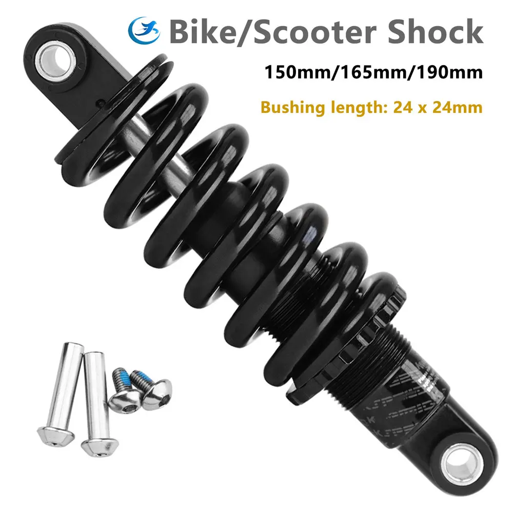 Attlvtu MTB Hinterer Stoßdämpfer, 150mm 165mm 190mm Fahrrads Pulen Feder Aufhängung
