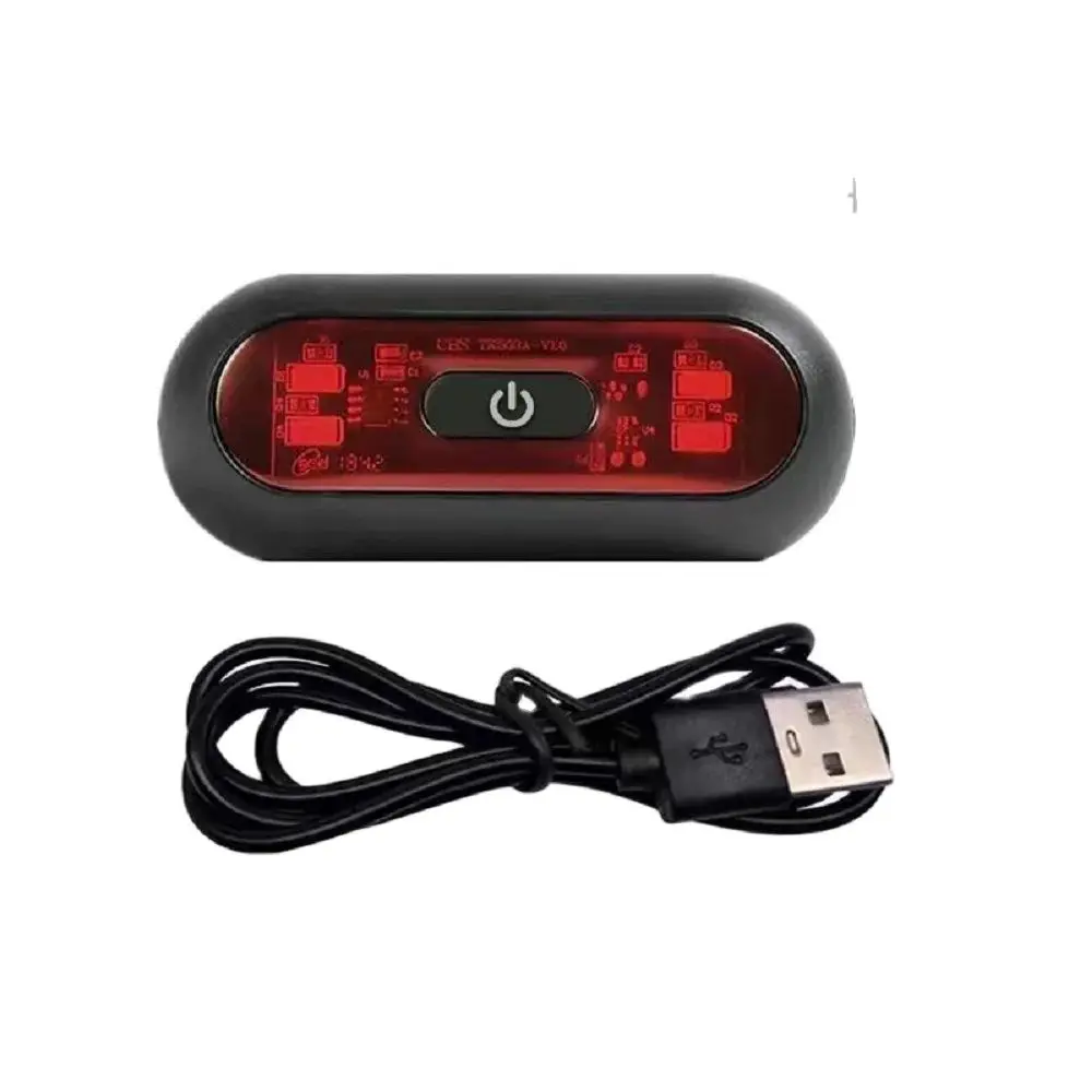 Wiederaufladbares 4-Lampen-Helm-Rücklicht für Motorrad, Fahrrad, Helm, Rücklicht, Sicherheitssignal