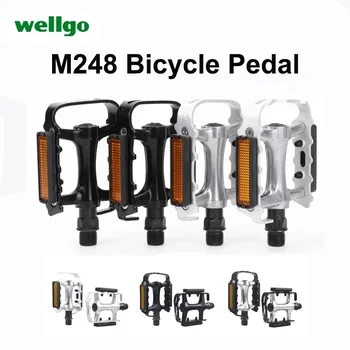 WELLGO M248 MTB-Pedale Aluminium Rennrad Rutschfeste Ultraleichte Pedale Rennrad Faltbar DU Perlin Lager