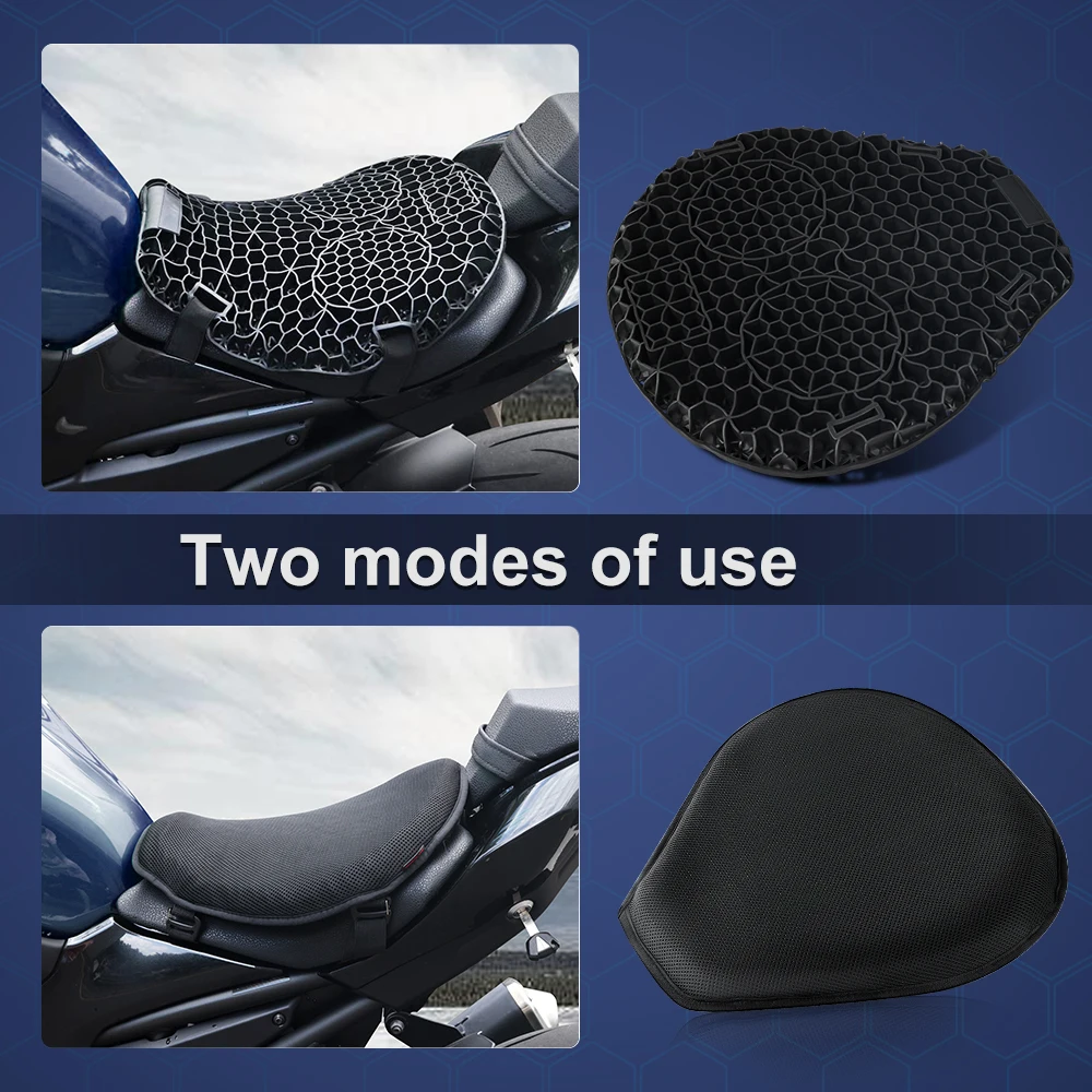 Motorrad Gel Kissen mit Sitz bezug Motorrad Komfort Sitz 3d Waben – Bild 6
