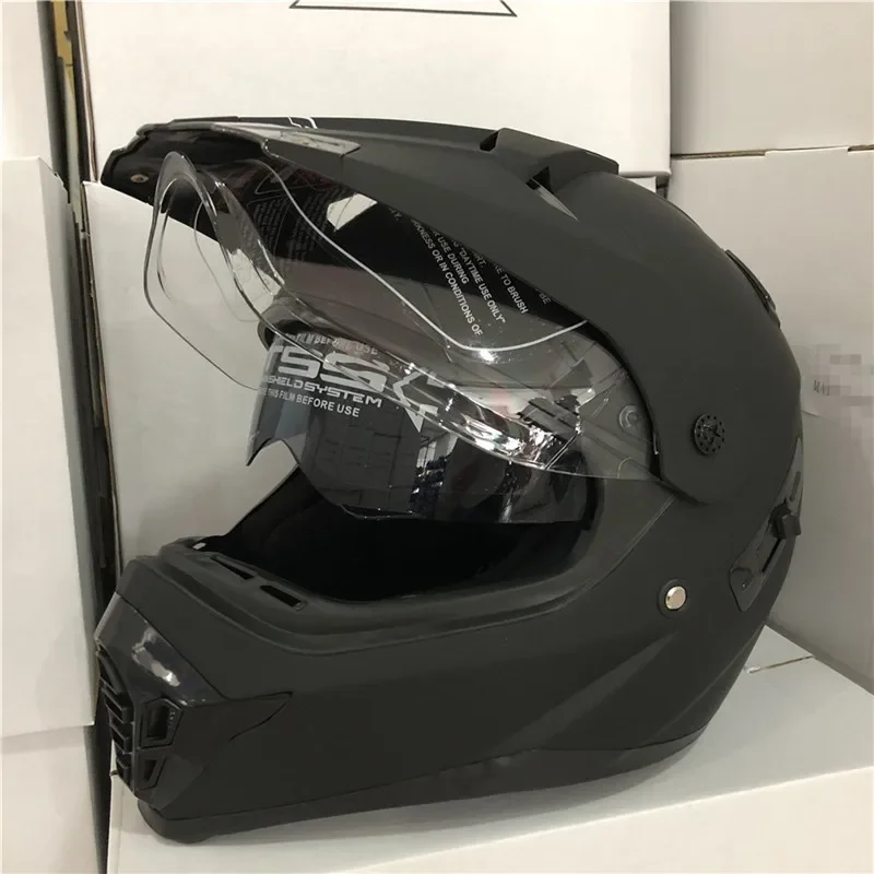 ECE Brands Herren Motocross Racing Helm Full Face Off Road Motorrad Cross Helm Dual Shield DOT168 für Motorrad