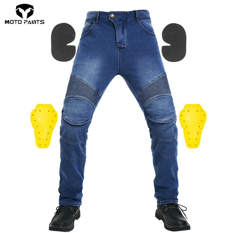 Motorrad Jeans Tragbare Motorrad Moto Hosen Touring Racing Reithose Mit CE Motorrad Schutz