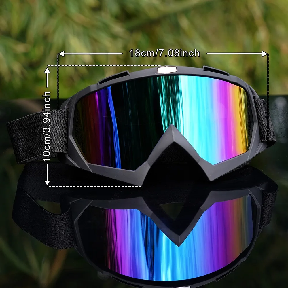 Motorrad-Brille Staubdichte Rennbrille Winddicht für Männer & Frauen Motocross Radfahren Skifahren Outdoor