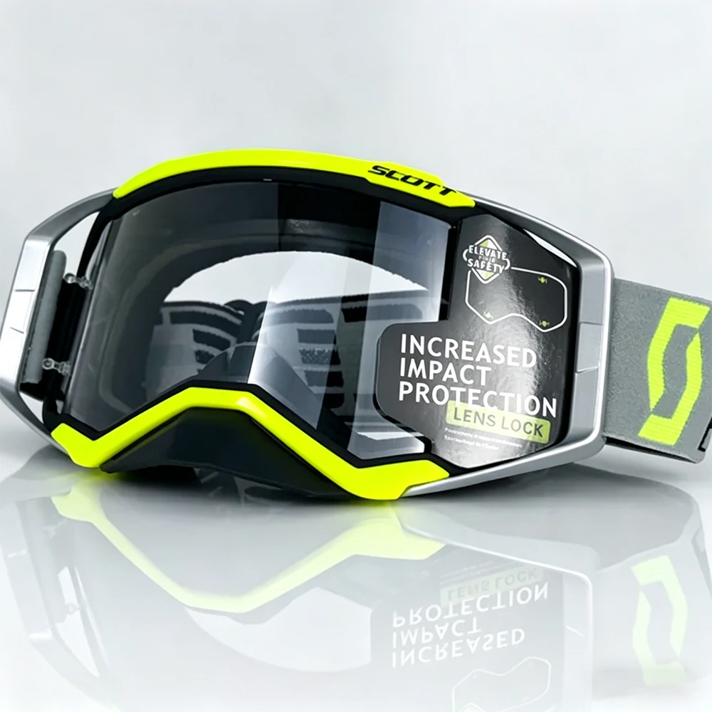 Winddichte Schutzbrille für Motocross mit HD-Sicherheitsgläsern, Offroad-Renn-Motorradbrille