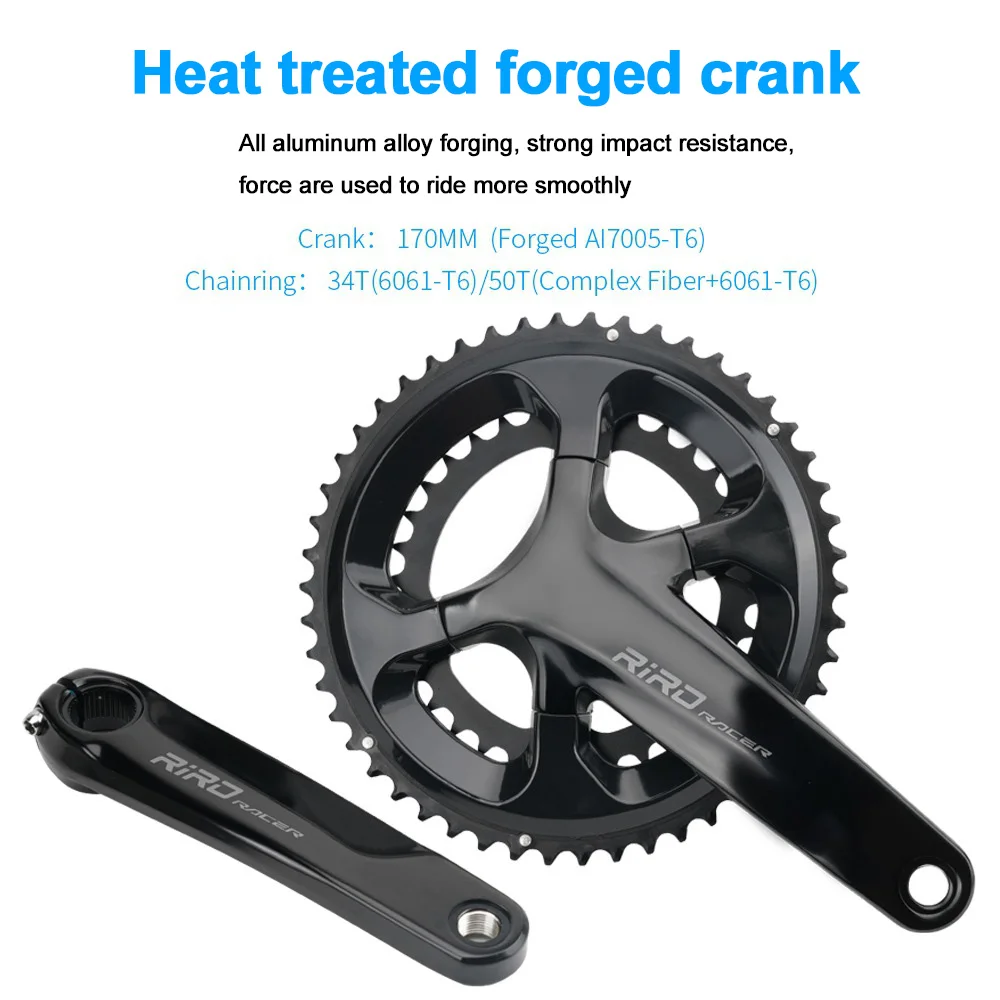 RIRO RACER R9 Rennrad Integrierte Kurbelgarnitur 170mm 110BCD 34-50T – Image 5