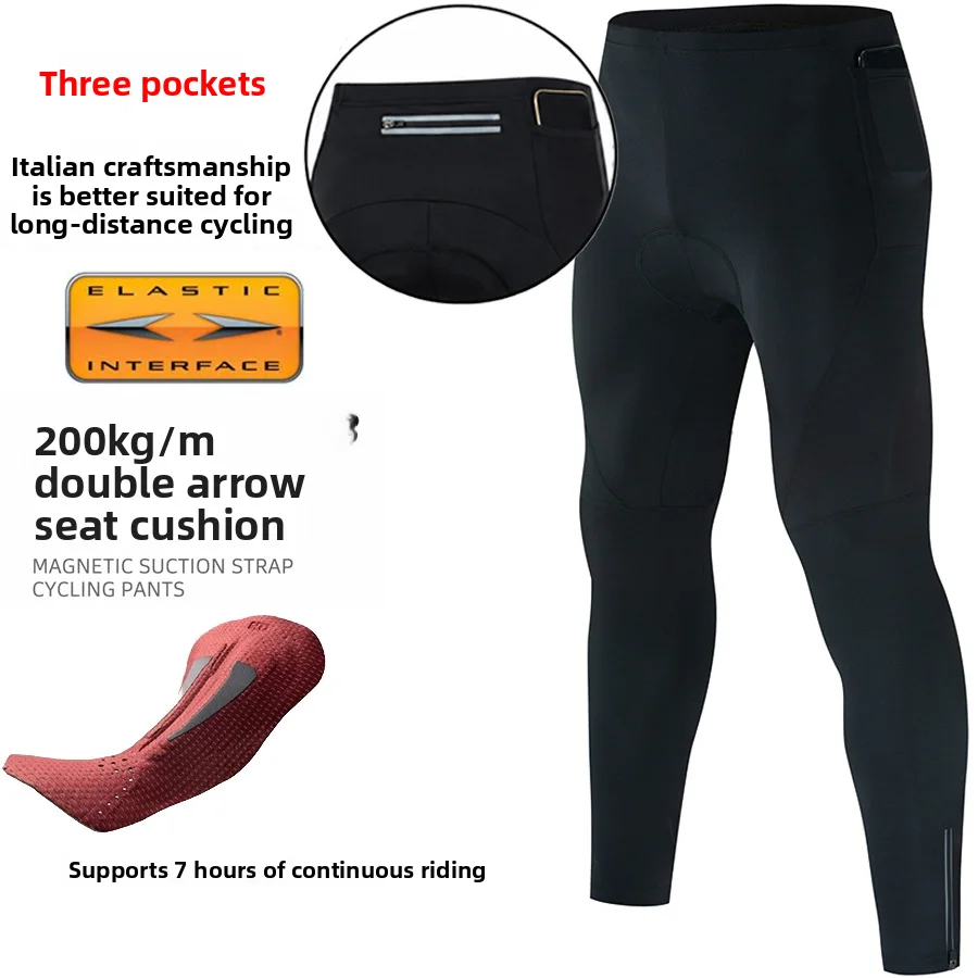 Fahrrad-Latzhose Winter Thermo-Mountainbike-Lange Hose Atmungsaktive Fahrrad-Leggings 3D-Gel-Pad-Shorts