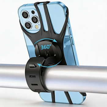Fahrrad- und Motorrad-Handyhalter - Universelle Lenkerhalterung für 4-6,5" Mobiltelefone, Verstellbare Sichere