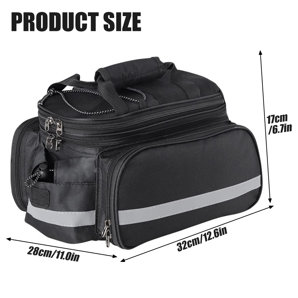 Fahrrad-Gepäckträgertasche, Große Fahrradtasche, Sattel-Schultertasche, Fahrrad-Rücksitzträger mit Regenschutz