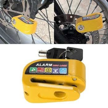 Motorrad- und Fahrrad-Scheibenschloss mit Sicherheitsalarm, Schutzvorrichtung und Schlüsseln, aus