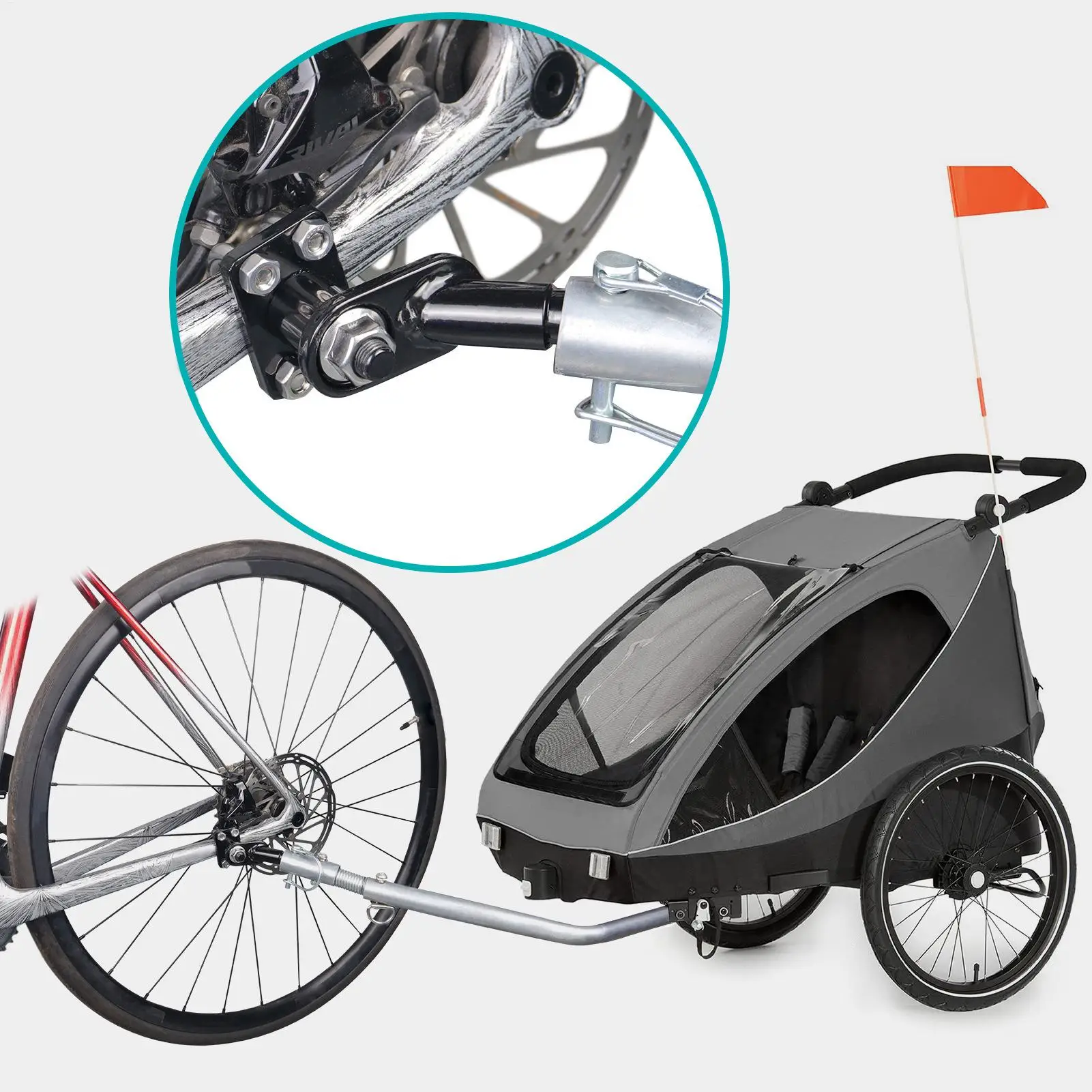 Fahrradanhängerkupplung, Fahrrad-Zugkupplung, Anhängerkupplung – Immagine 5