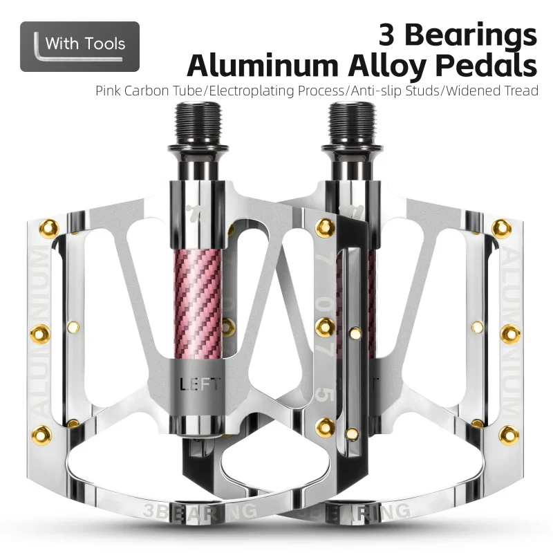WEST BIKING Galvanisierte Aluminiumlegierung Pedale MTB Rennrad Pedale Mehrfarbig Rutschfest Wasserdicht