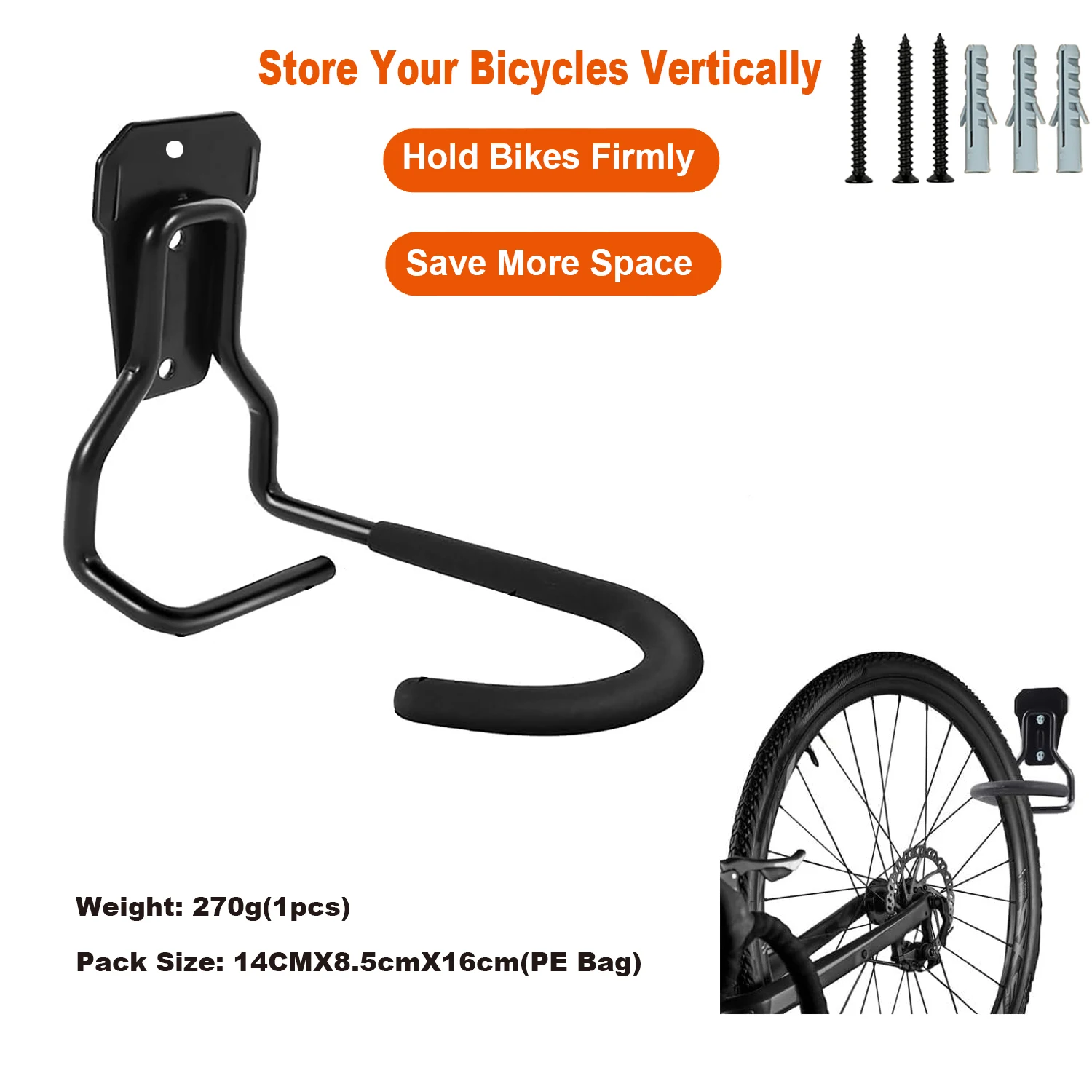 Fahrradständer Wandhalterung Fahrradhalter Mountainbike-Ständer – Immagine 3