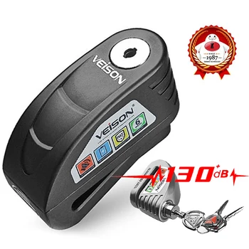 Motorrad Alarm Lock Fahrrad Disc Lock Warnung 130DB Sicherheit Anti Diebstahl Wasserdichte Bremsscheibe