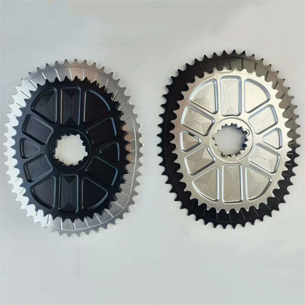 Ovaler Fahrradkettenblatt 42t 52t für GXP Kurbel MTB Rennrad BMX – Bild 2