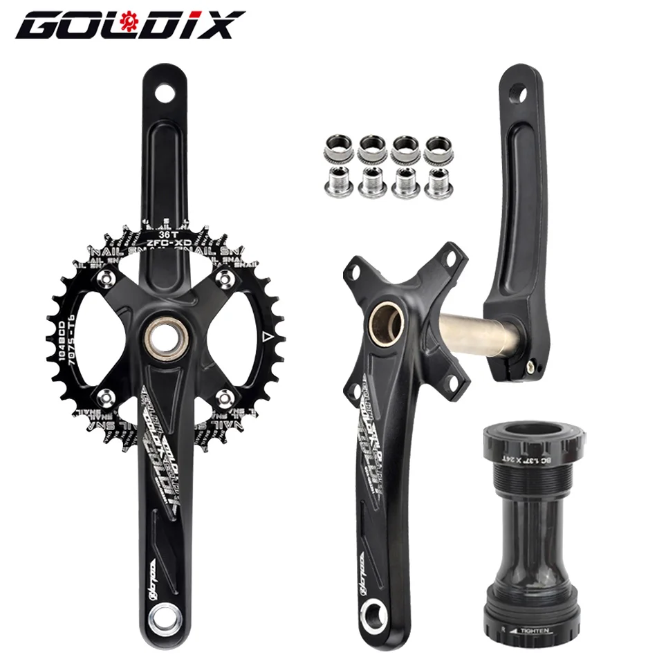 GOLDIX Fahrradkurbel Kettenblatt 104BCD MTB Fahrradkurbel – Immagine 5