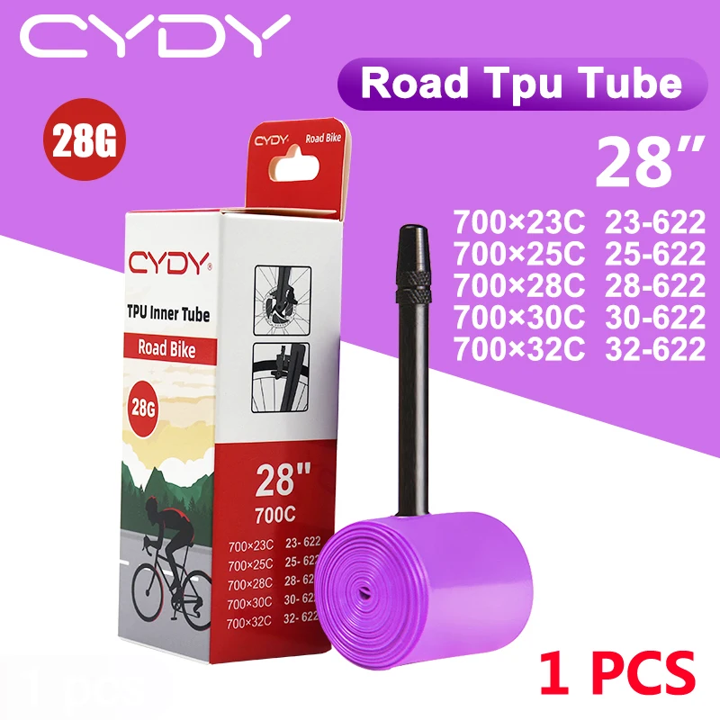 28g CYDY Rennrad TPU Schlauch 700x23C 25C 26C 27C 28C 30C 32C Fahrradreifen Kamera Reifen 700C Pneu Aro