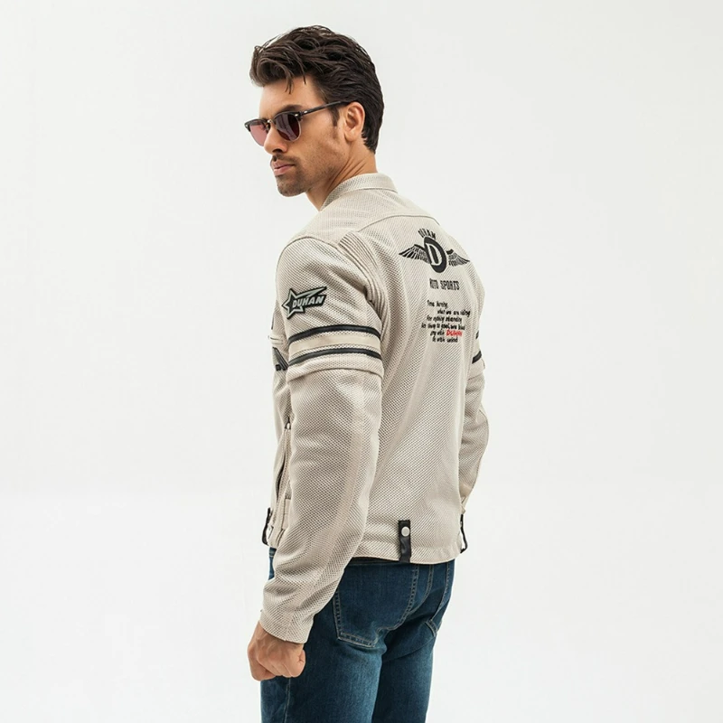 Motorradjacke für Herren Sommer Chaqueta Moto Jacke Fahrbekleidung – Immagine 5