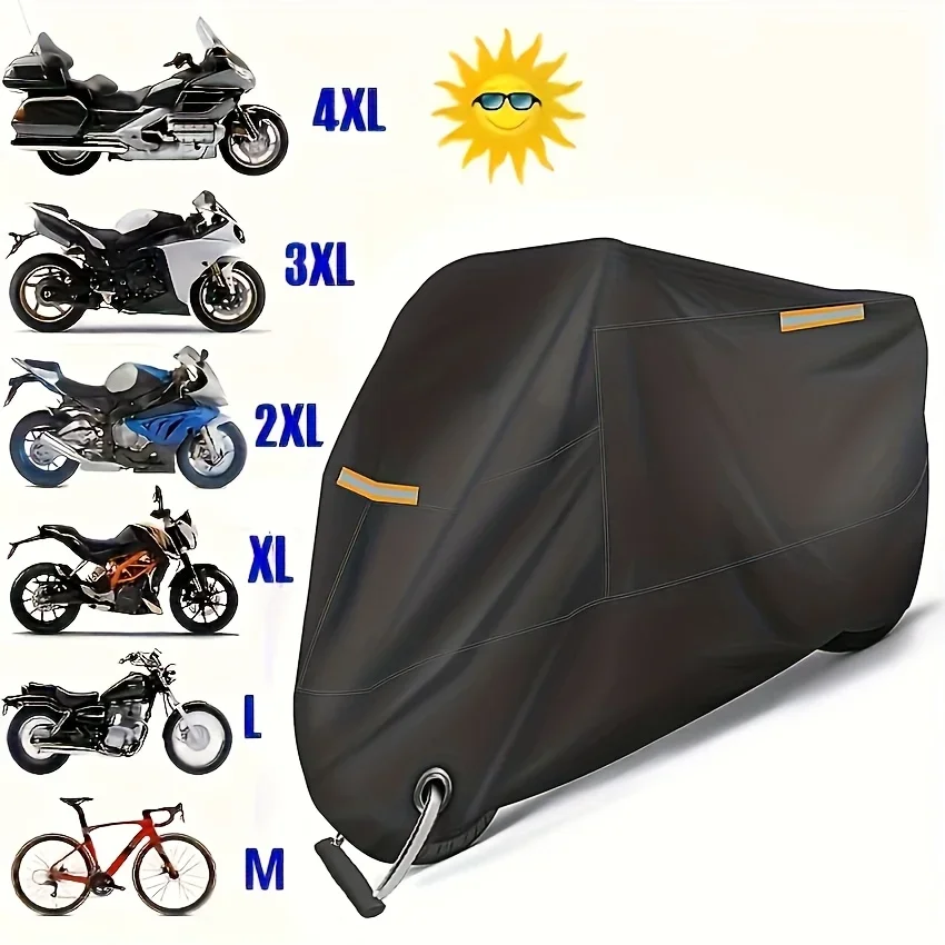 Motorradabdeckung, Regenschutz, wasserdicht, staubdicht, UV-Schutz, Innen- und Außenbereich, Motorrad