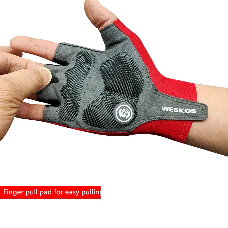 Halb finger Fahrrad handschuhe Anti-Rutsch-Reit handschuhe Indoor – Bild 4