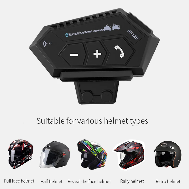 Motorrad Helm Headset Bluetooth Kopfhörer Drahtlose – Bild 5