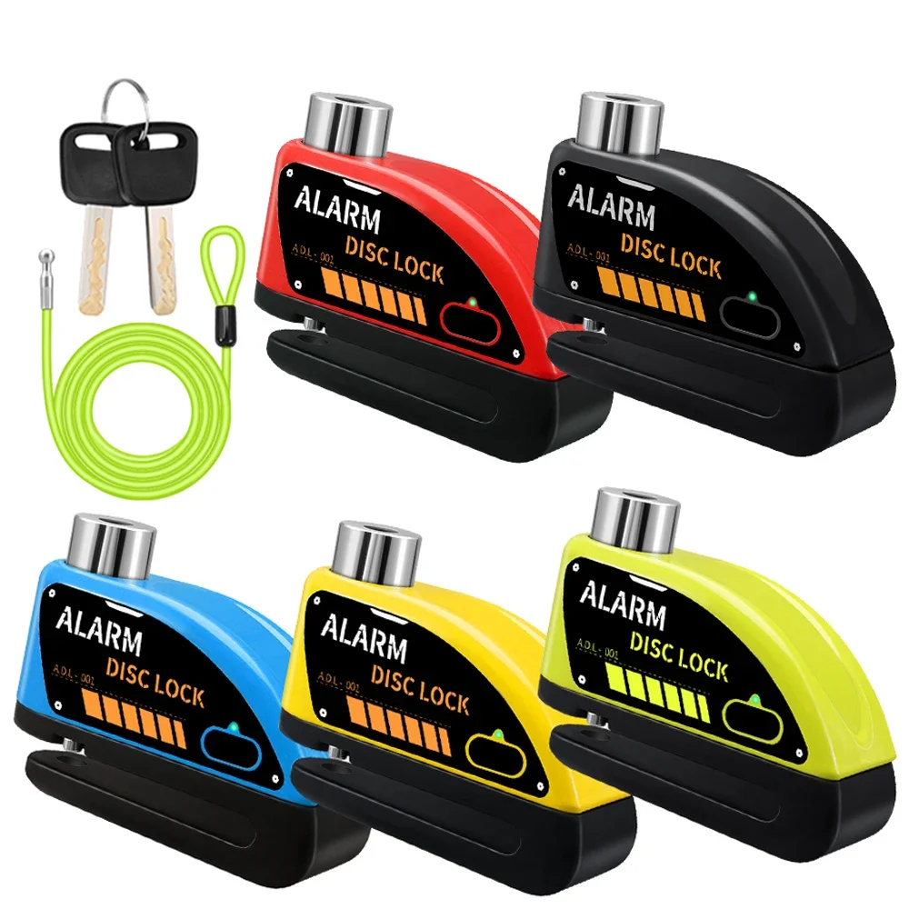 Fahrrad Motorrad Alarm Scheibenbremse Sperre 120dB Wiederaufladbare Fahrrad Moto Anti-diebstahl Alarm System