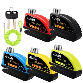 Fahrrad Motorrad Alarm Scheibenbremse Sperre 120dB Wiederaufladbare Fahrrad Moto Anti-diebstahl Alarm System