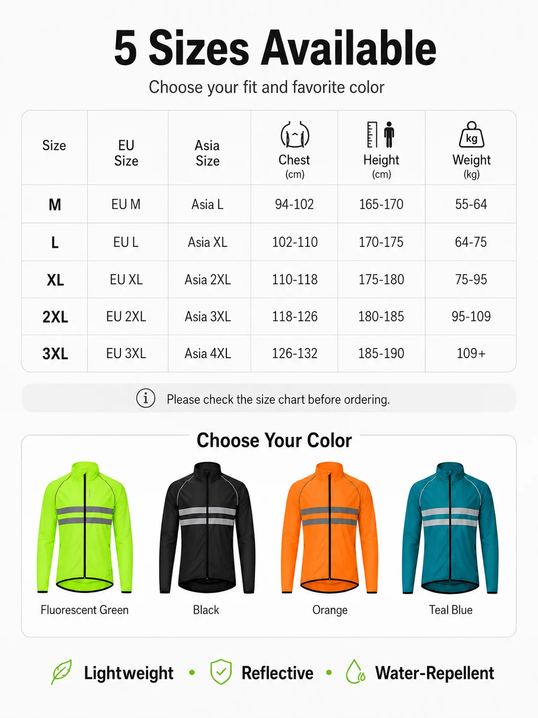 Herren Fahrradjacke Reflektierend mit Kapuze Winddicht Wasserabweisend – Image 4