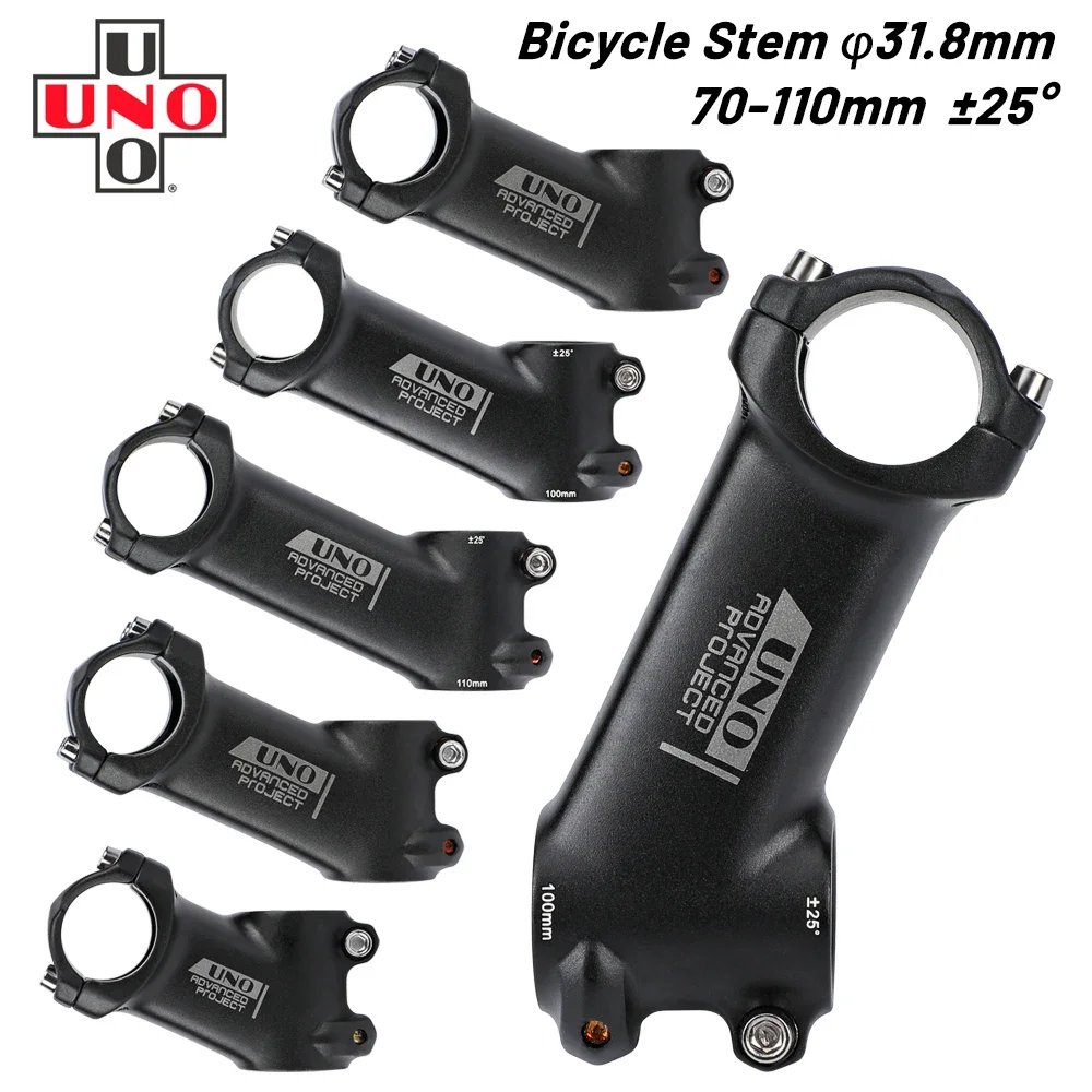 Uno MTB-Vorbau 25 Grad Mountainbike Ultraleichter Fahrradvorbau 31,8mm 70 80 90 100 110mm MTB-Lenker