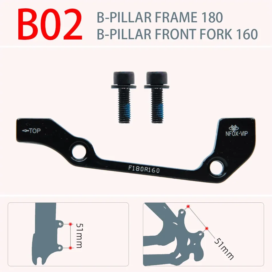 Scheibenbremsbasis-Pads-Set, elektrisches Mountainbike, PM/IS 160 180 203 mm, Aluminiumlegierung