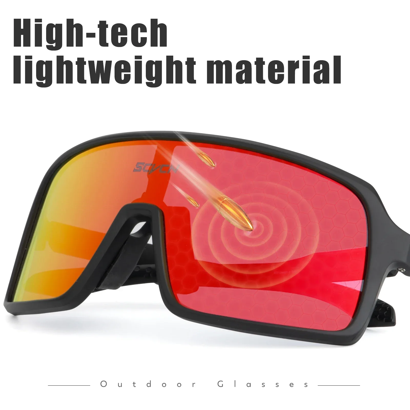 SCVCN Polarisierte Radfahren Sonnenbrille Mtb Sport UV400 – Bild 3