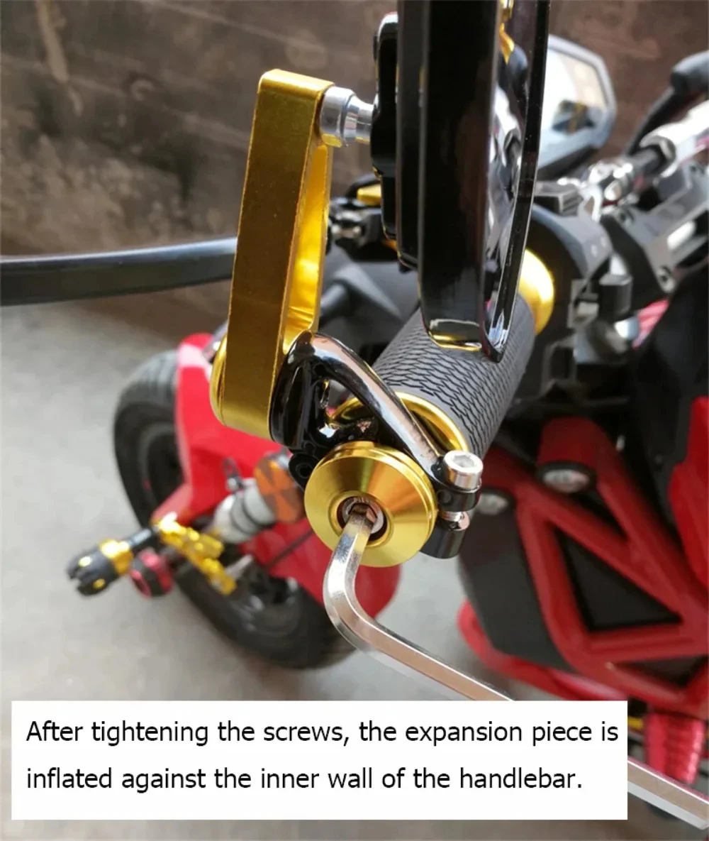1 Paar 7/8 Zoll (22 mm) Motorrad-Rückspiegel, universelle – Bild 5