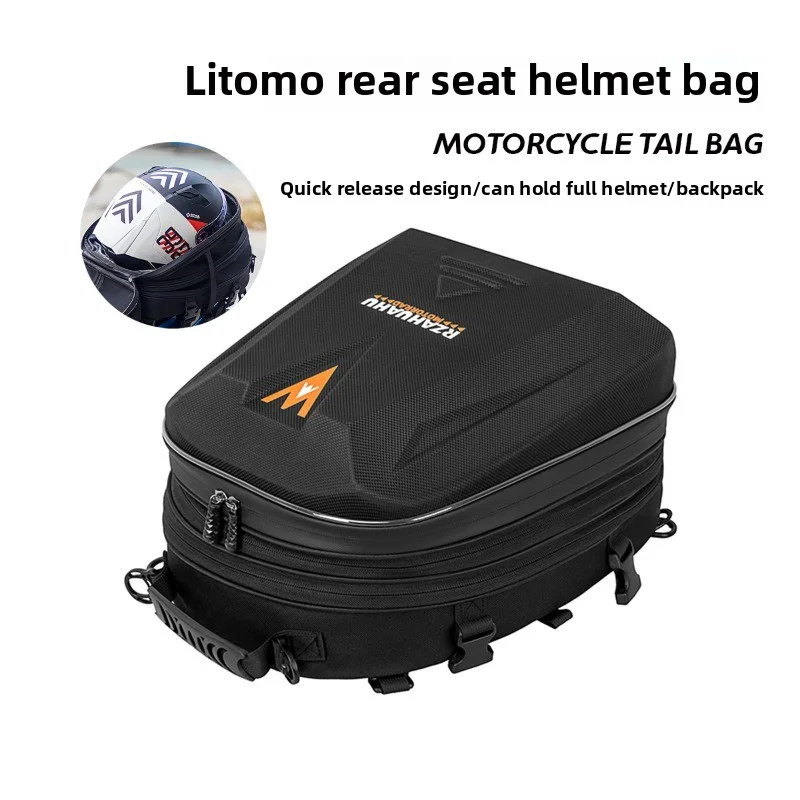 Motorrad Helm Tasche Hecktasche Multifunktionale Hinten Motorrad Sitz – Bild 6