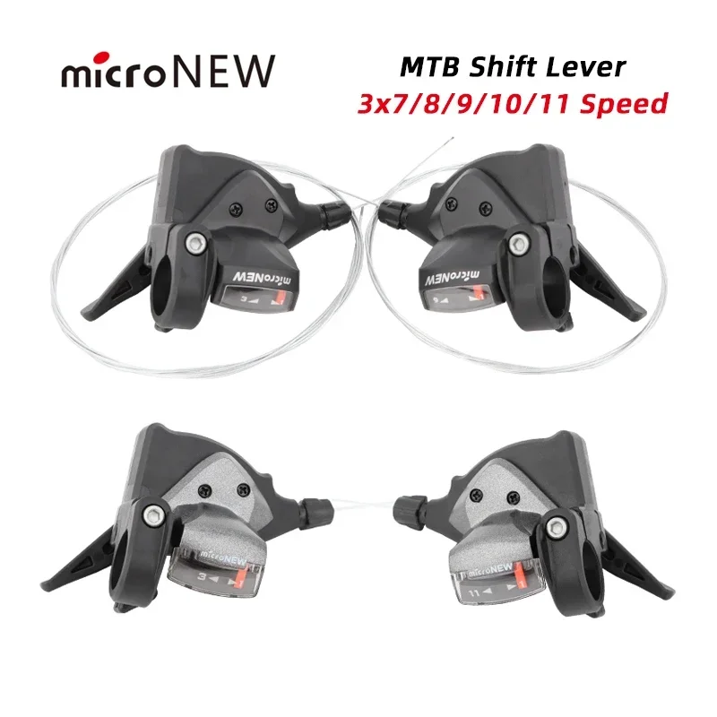 MicroNEW Fahrrad Schaltwerk 3x7 3x8 3x9 3x10 3x11 Geschwindigkeit MTB Vorne Hinten Schalthebel Mountainbike