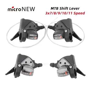 MicroNEW Fahrrad Schaltwerk 3x7 3x8 3x9 3x10 3x11 Geschwindigkeit MTB Vorne Hinten Schalthebel Mountainbike