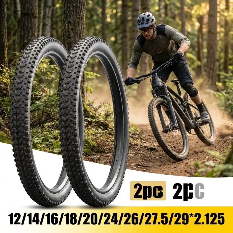 Fahrradreifen 12 14 16 18 20 24 26 27,5 29x2,125 Mountainbike-Reifen MTB BMX Offroad-Fahrradreifen (2 Stück)