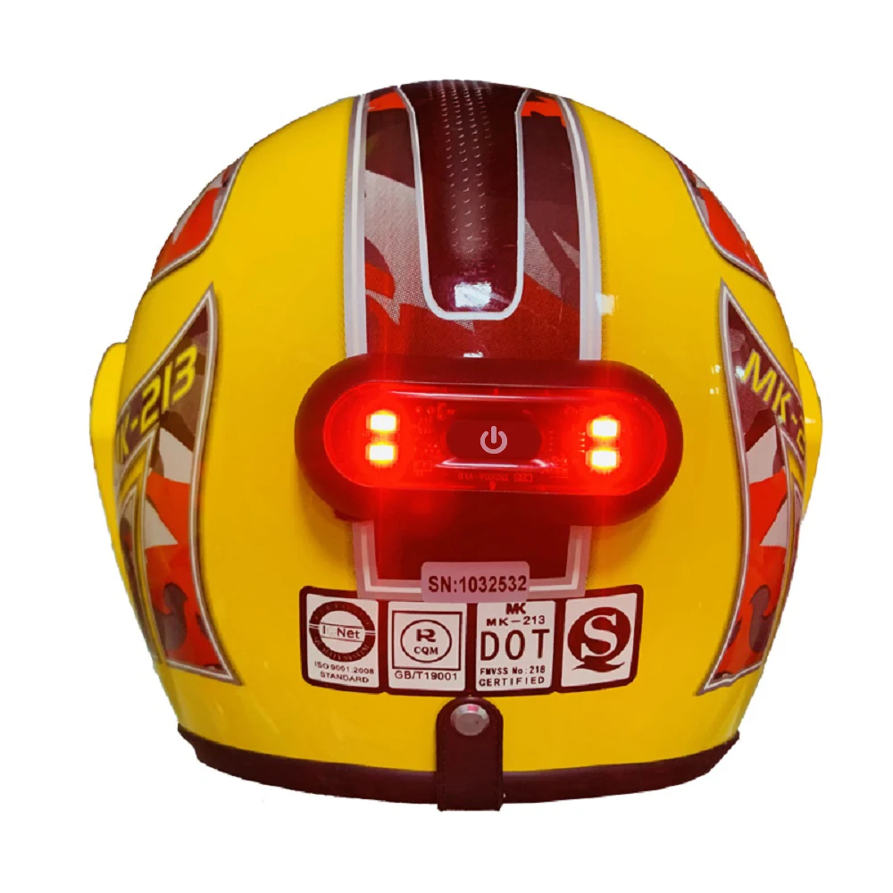 Wiederaufladbares 4-Lampen-Helm-Rücklicht für Motorrad, Fahrrad, Helm – Image 6