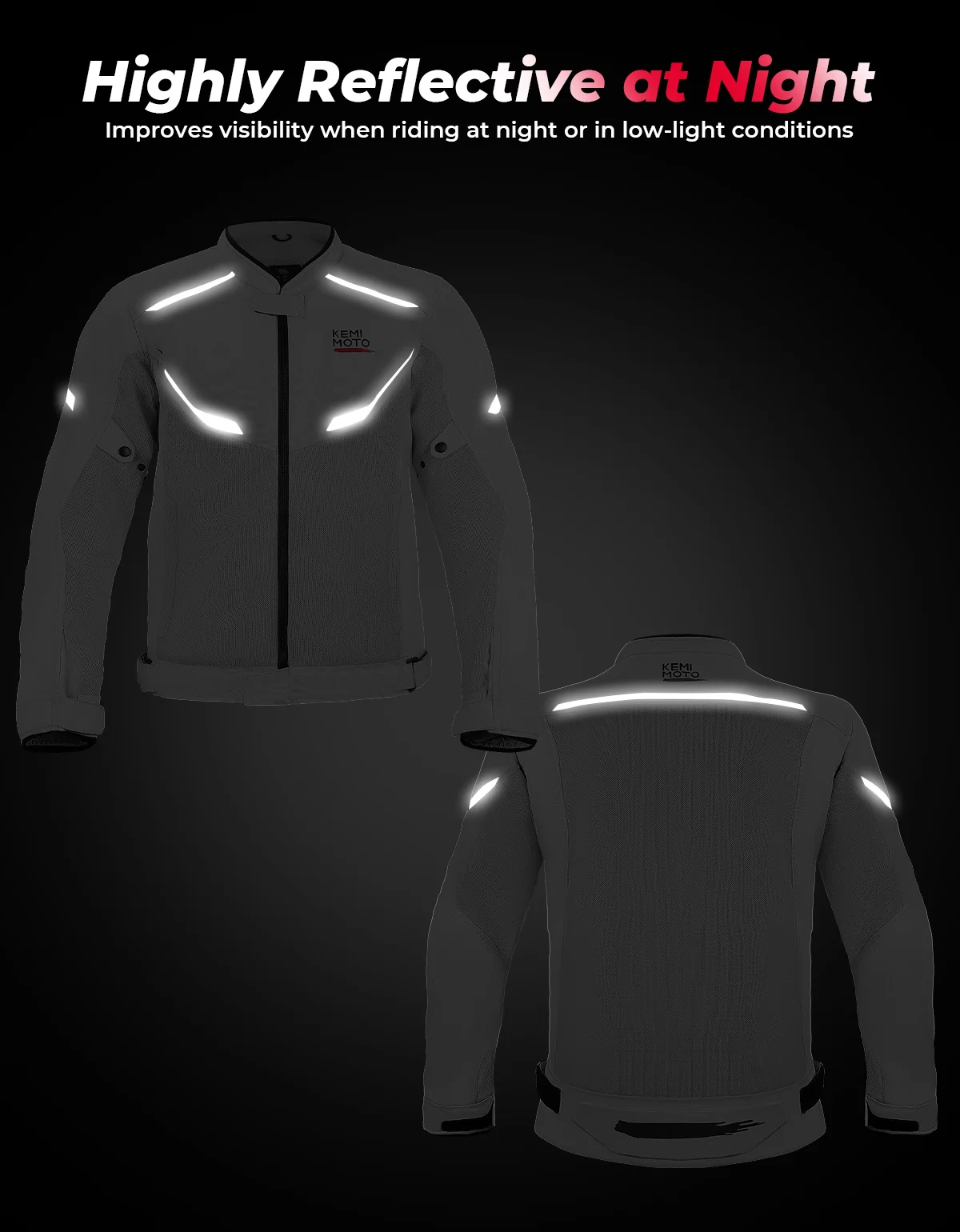 Motorrad-Reitjacke für Herren, atmungsaktiv, Sommerkleidung – Immagine 4