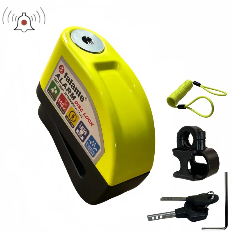 Falante Diebstahlsicherung mit Alarm für Motorrad & Fahrrad, Aluminiumlegierung, wasserdicht