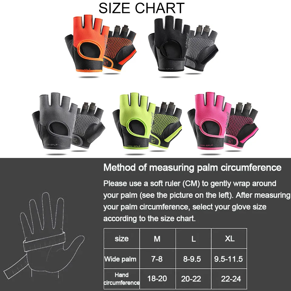Fahrrad-Sport-Halbfingerhandschuhe Atmungsaktive Rutschfeste – Bild 6