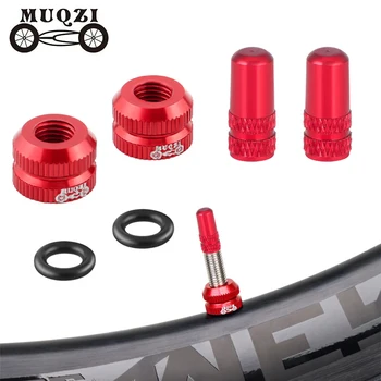 Fahrradreifen-Ventilmutter mit Presta-Ventilkappen-Set MTB Rennrad Tubeless Presta-Ventilschutzschraube