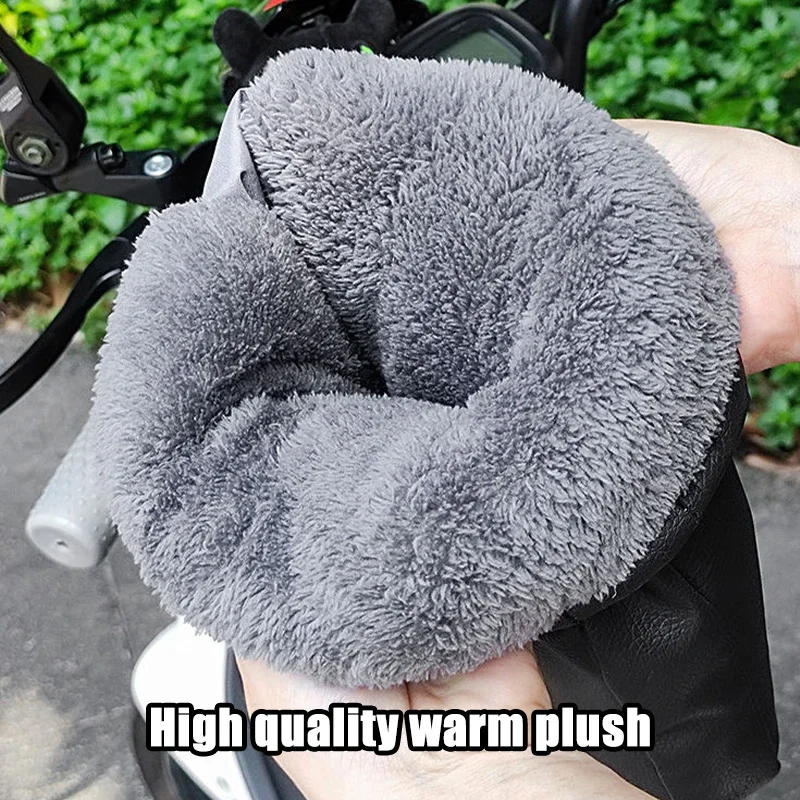 Winter-Fleece Motorrad-Lenker-Muffs Ausrüstung Handschuhe Wärmer – Image 6