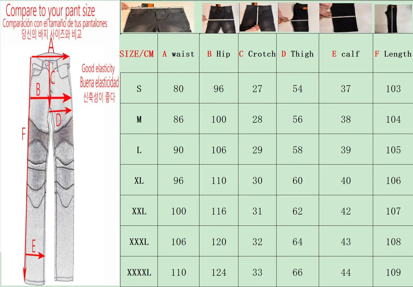 Moto Jeans Motorradhose Motorradjeans Schutzausrüstung Reiten Touring – Image 6