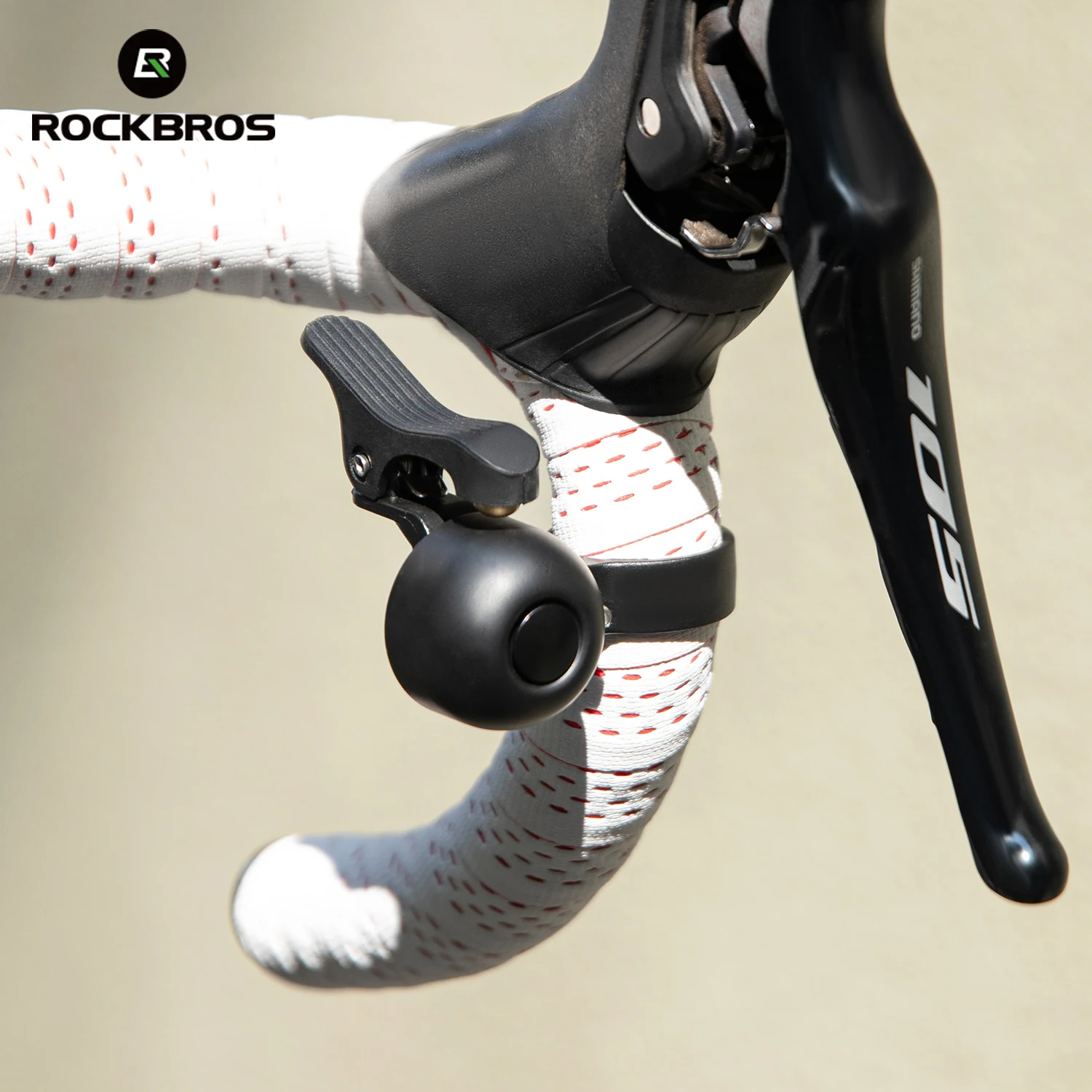 ROCKBROS Fahrradklingel, Rennradhupe, wasserdicht, Kupferlegierung, Glocke, Fahrrad, Drop Bent, Lenkerhorn